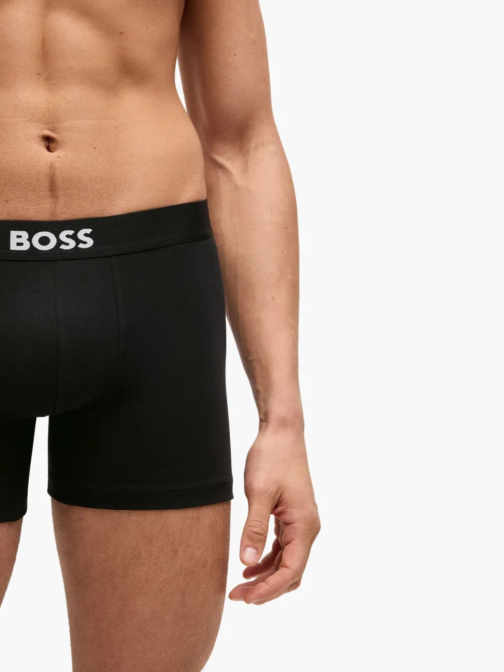 BOSS Drie slips met logoband Zwart