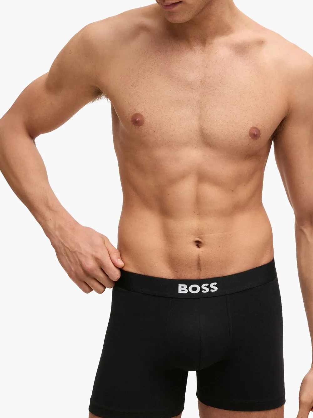BOSS Drie slips met logoband Zwart