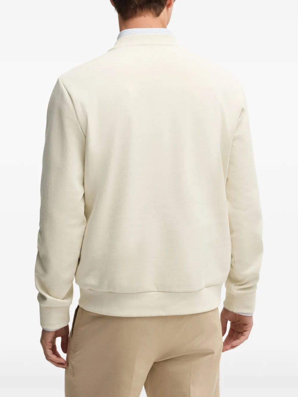 BOSS Sweater met logopatch Wit