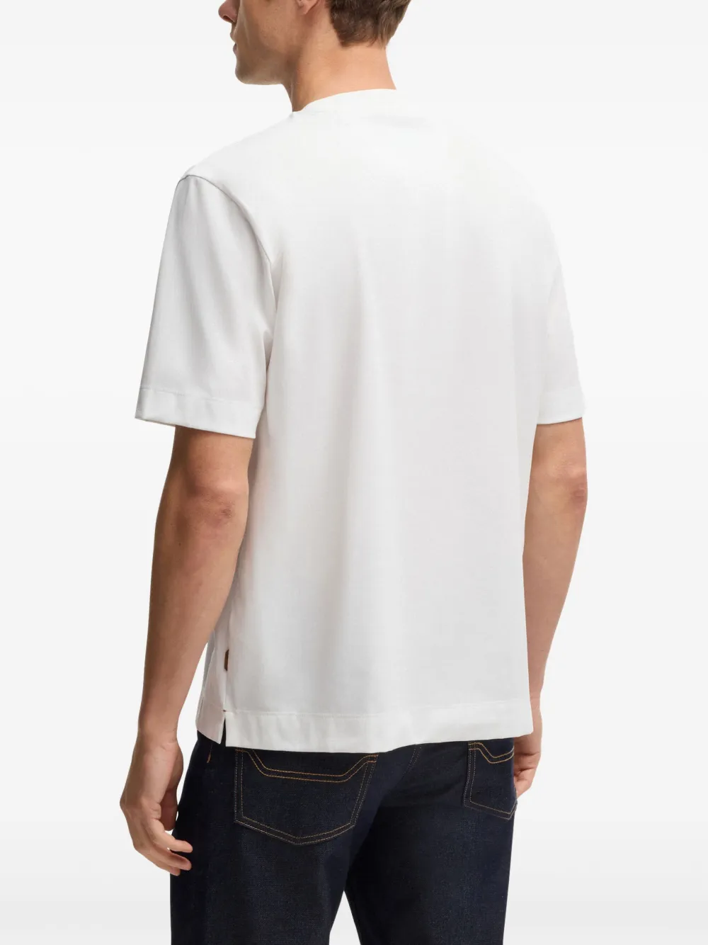 BOSS T-shirt met logoprint Wit