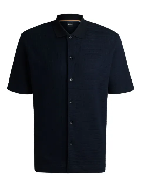 BOSS waffle-knit shirt