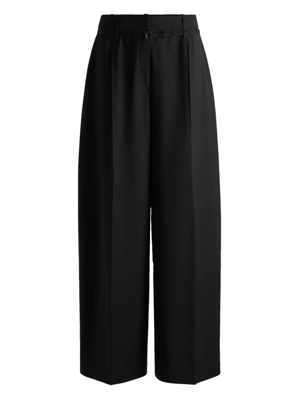 BOSS Broek van scheerwol Zwart