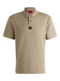 HUGO logo-patch polo shirt - Neutrals