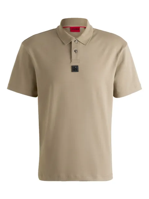 HUGO logo-patch polo shirt