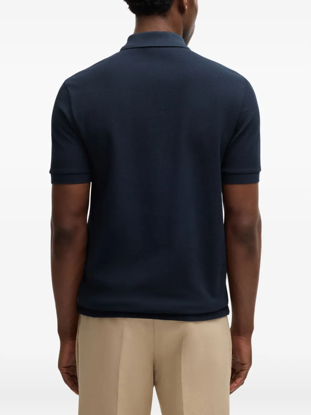 Shop Hugo Boss Fine-knit Polo Shirt