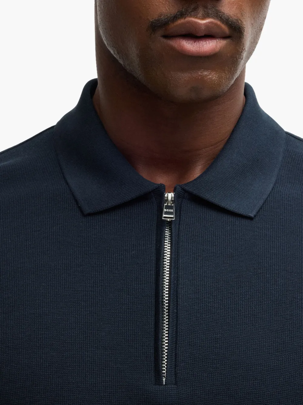 Shop Hugo Boss Fine-knit Polo Shirt