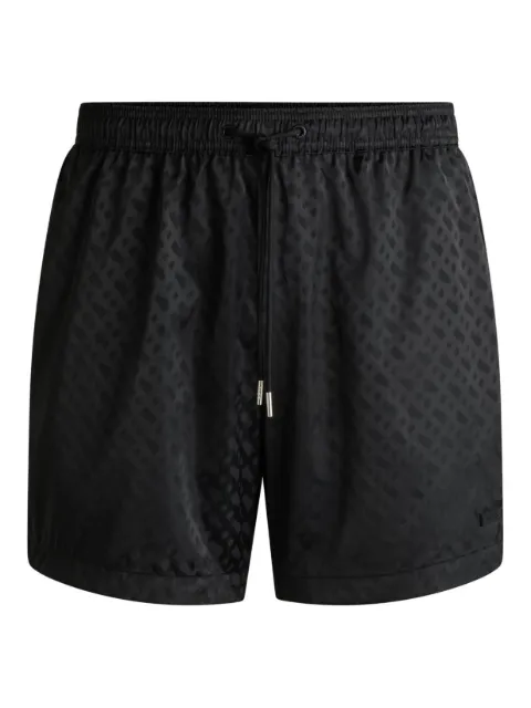 BOSS monogram-print swim shorts