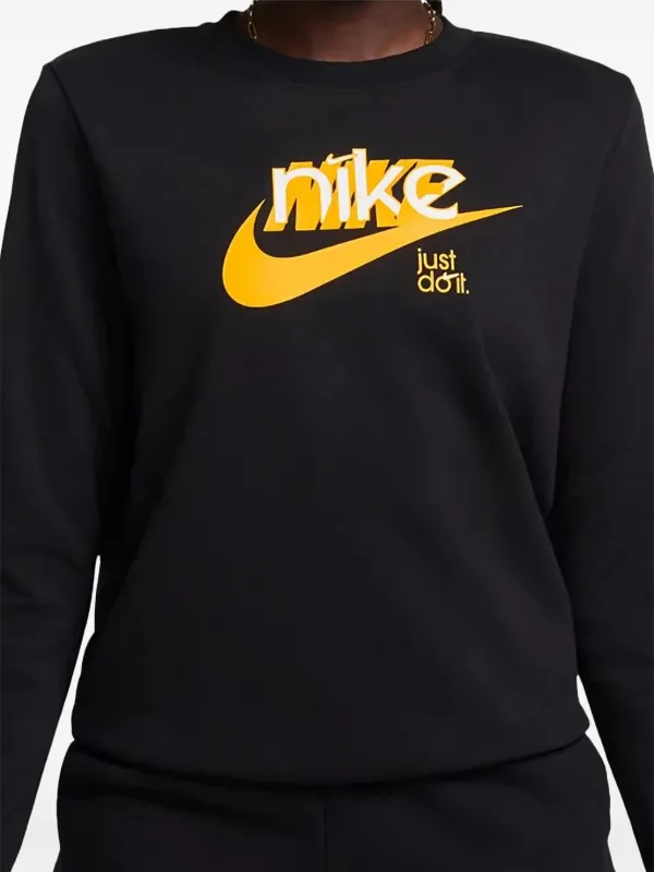 nike club sweatshirt black