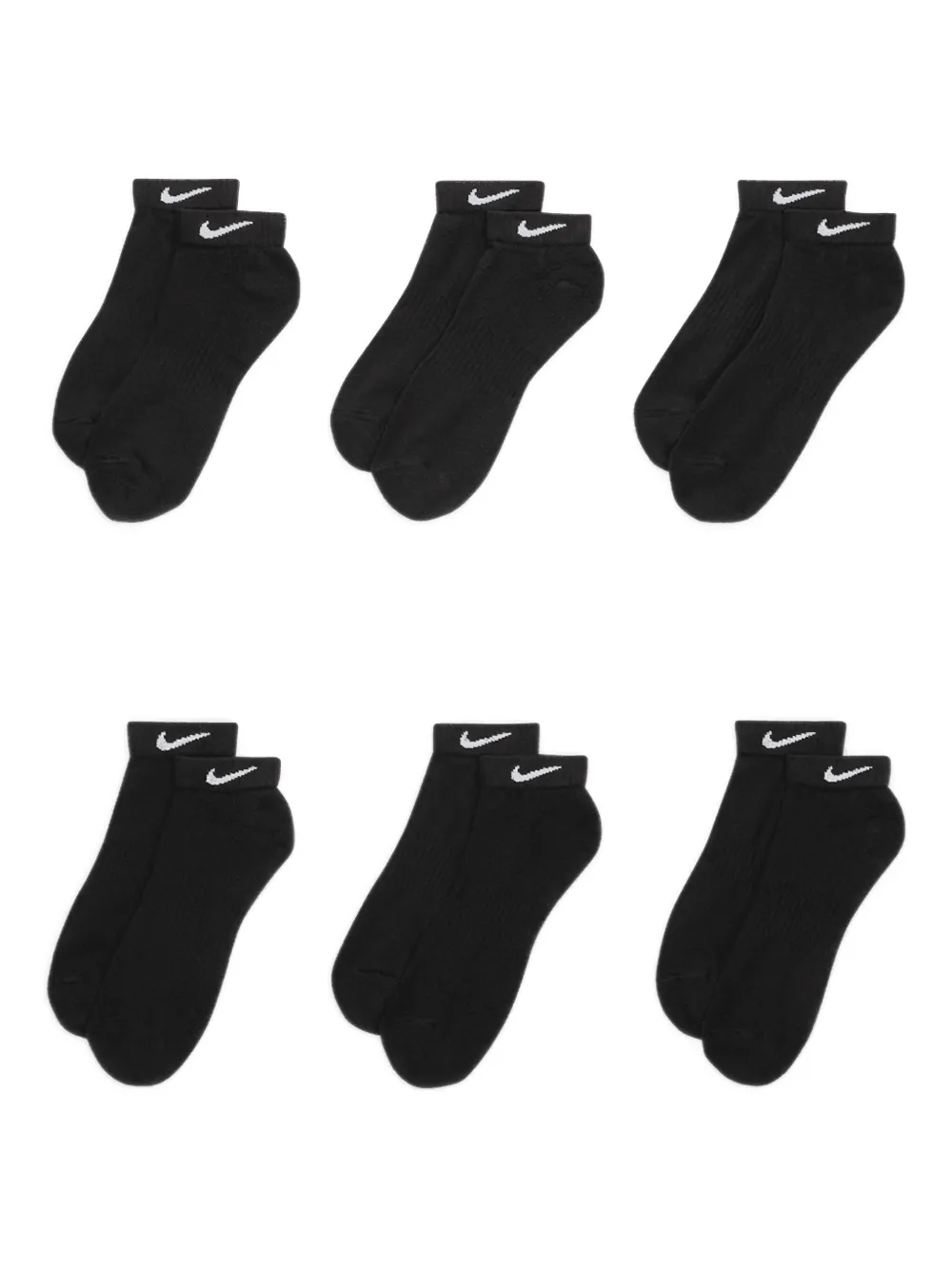 Dri-FIT "Black" six-pack ankle socks