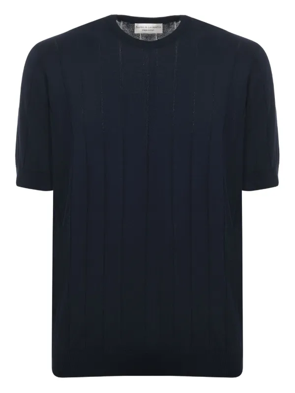 FILIPPO DE LAURENTIIS ストライプニットTシャツ 【公式通販】