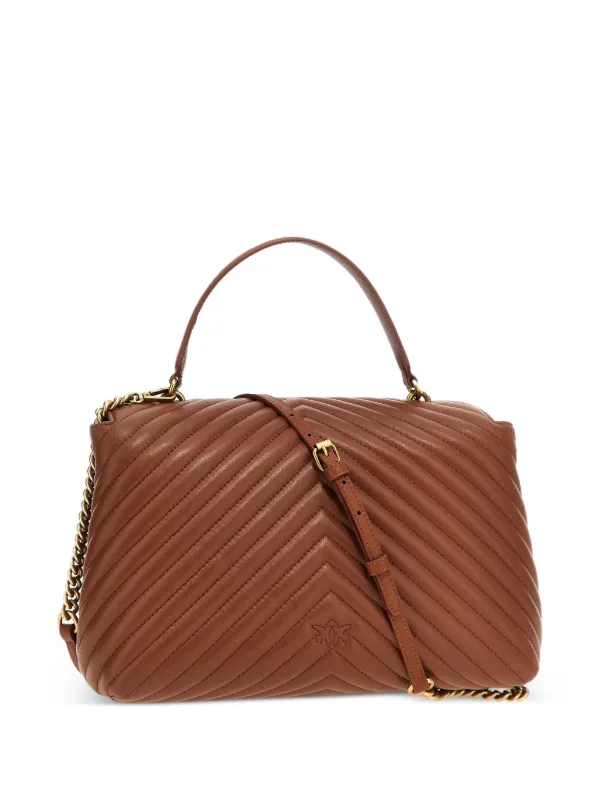 ハンドバッグ Pinko LOVE LADY PUFFER HANDBAG PINKO Love Quilted Leather Shoulder Bag | Black | FARFETCH JO