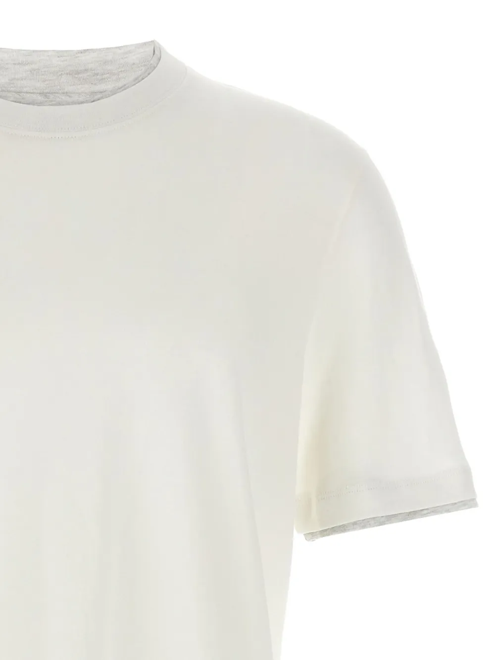 Brunello Cucinelli Gelaagd T-shirt Wit