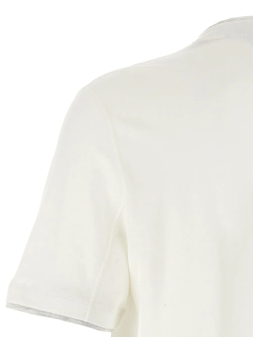 Brunello Cucinelli Gelaagd T-shirt Wit