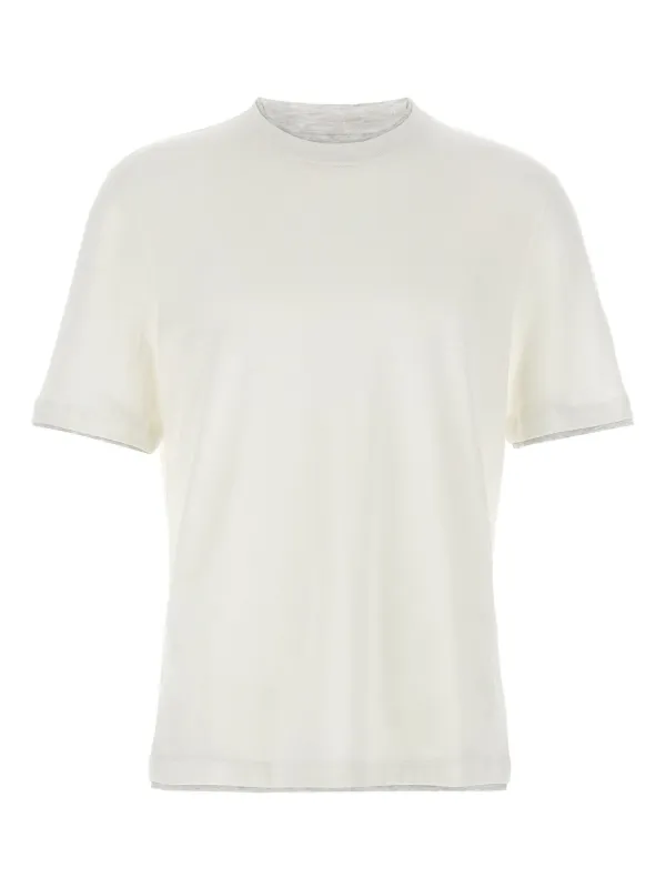ユ*ん様 BRUNELLO CUCINELLI レイヤードホワイト Tシャツ Brunello Cucinelli レイヤード Tシャツ | ホワイト | FARFETCH JP