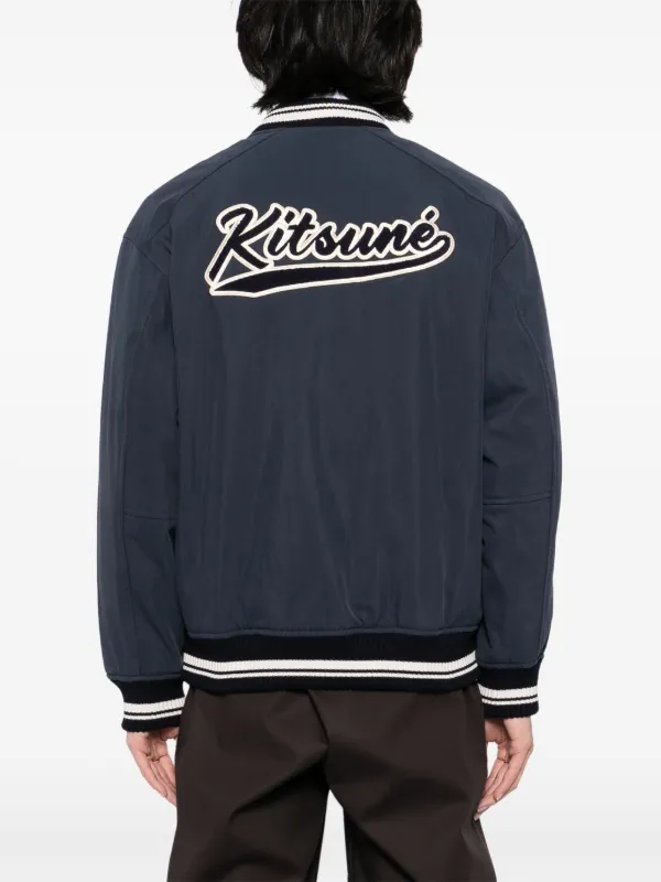 Maison Kitsuné Teddy Bomber Jacket | Blue | FARFETCH