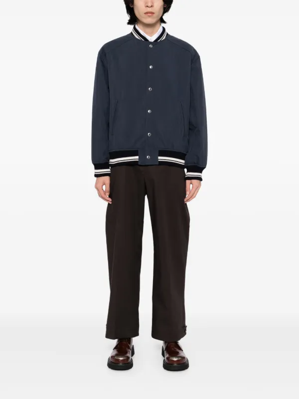 Maison Kitsuné Teddy Bomber Jacket | Blue | FARFETCH