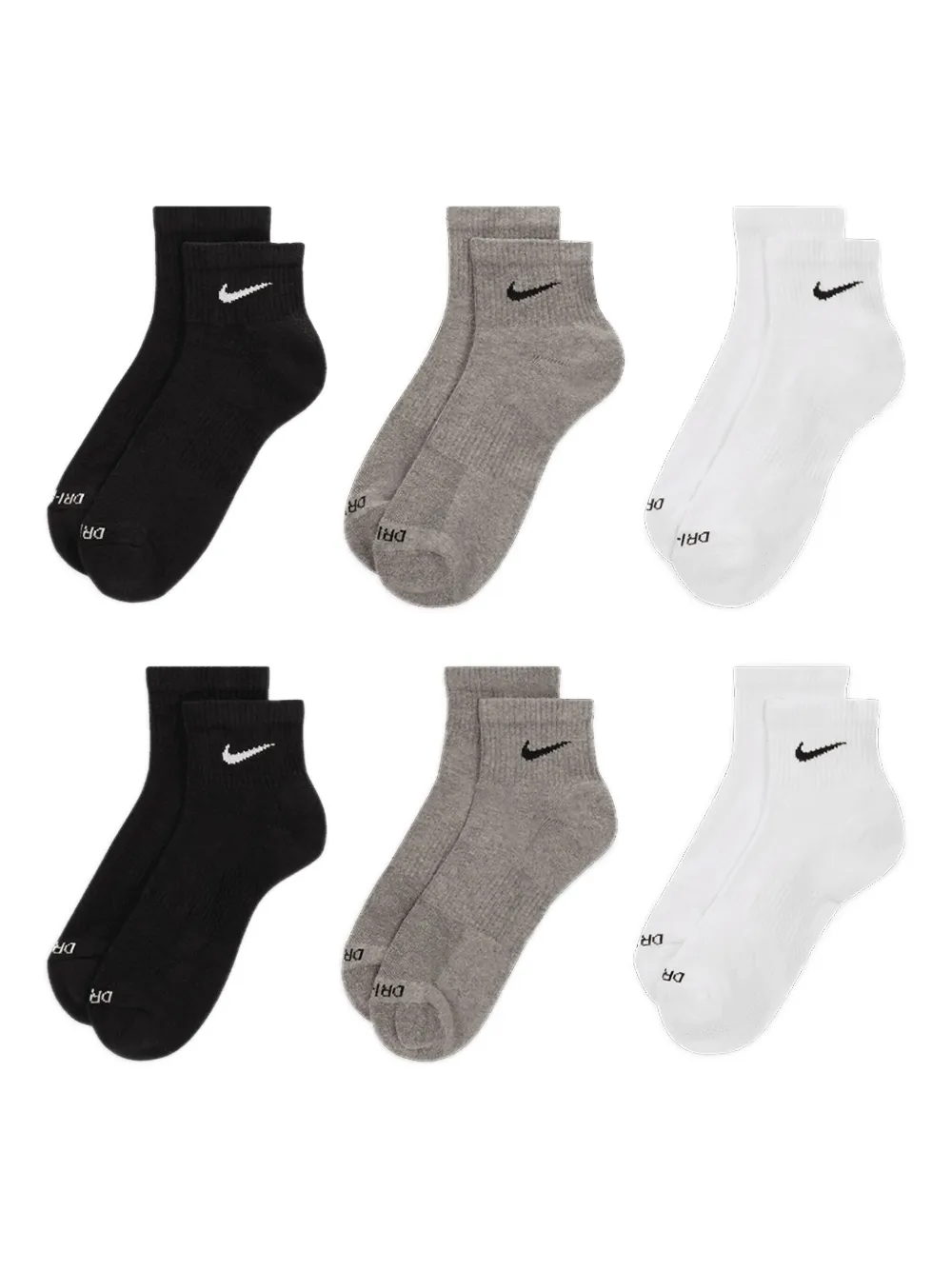 Everyday "Multi Color" six-pack ankle socks