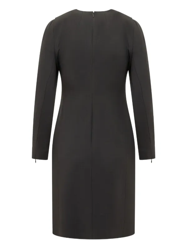 Emporio Armani Draped Dress | Black | FARFETCH