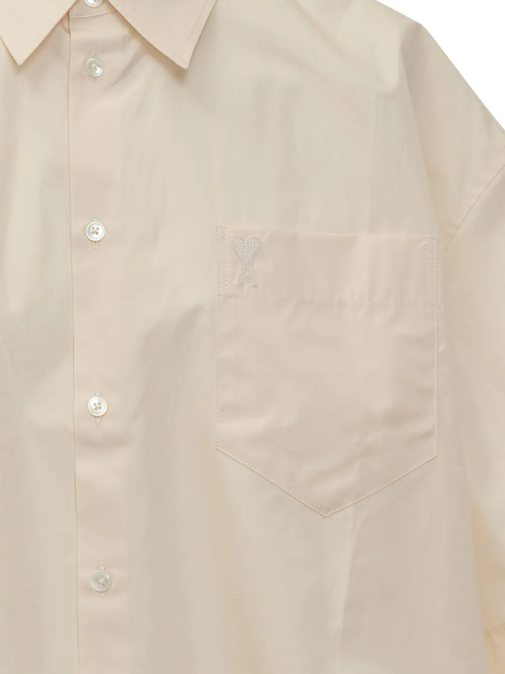AMI Paris Katoenen overhemd Beige