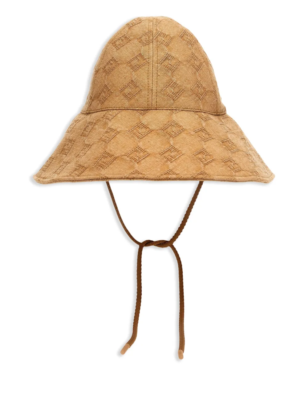 FENDI Zonnehoed met FF-canvas Bruin