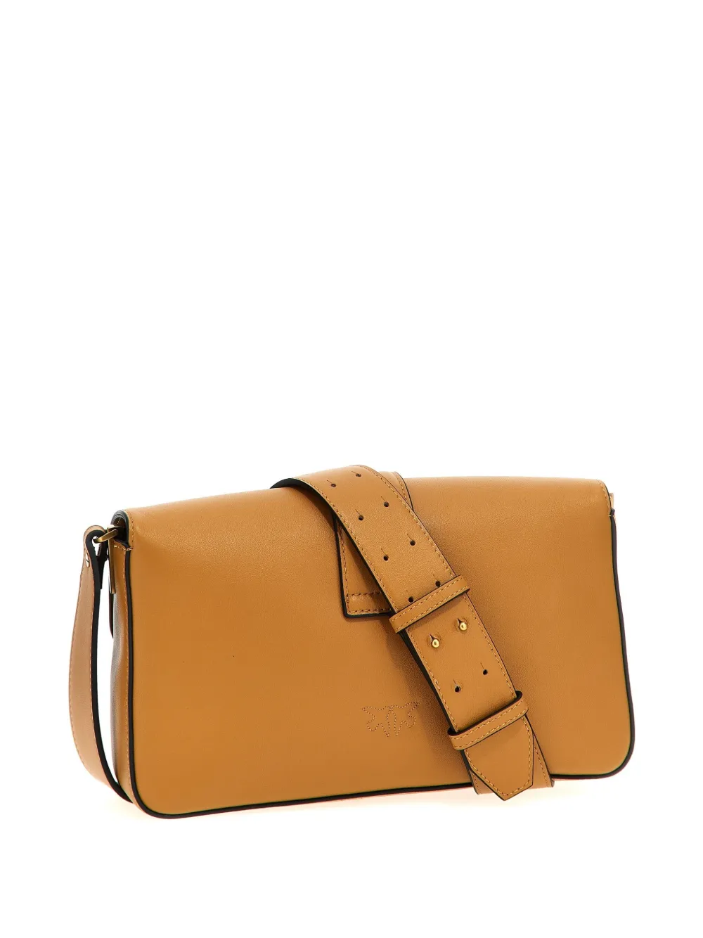 Shop Pinko Love One Classic Cross Body Bag In Brown