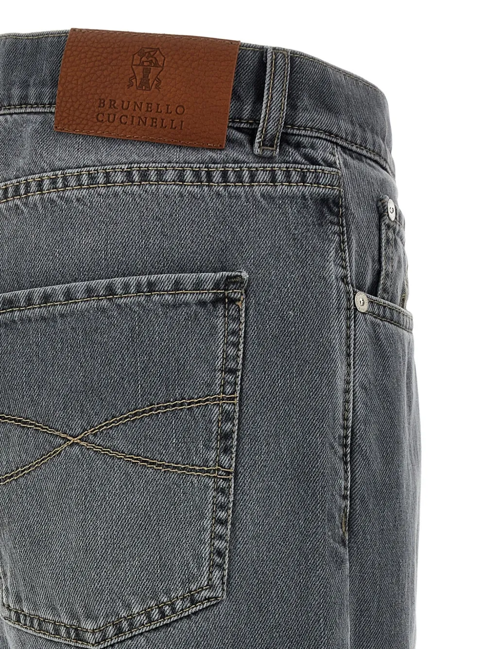 Brunello Cucinelli Jeans met geverfd effect Grijs