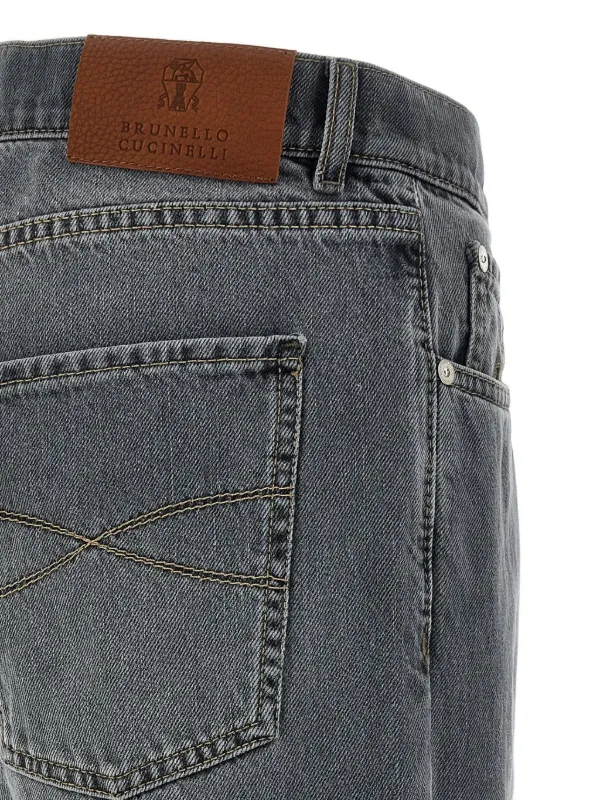 Brunello Cucinelli garment-dyed Jeans | Grey | FARFETCH