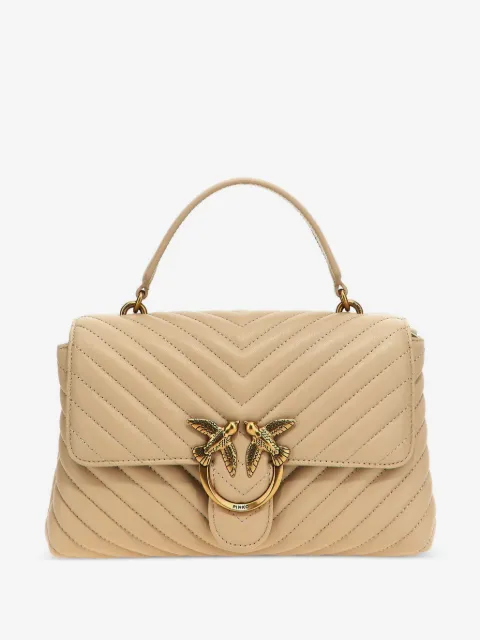 PINKO Lady Love Bag Puff medium handbag in chevron nappa leather