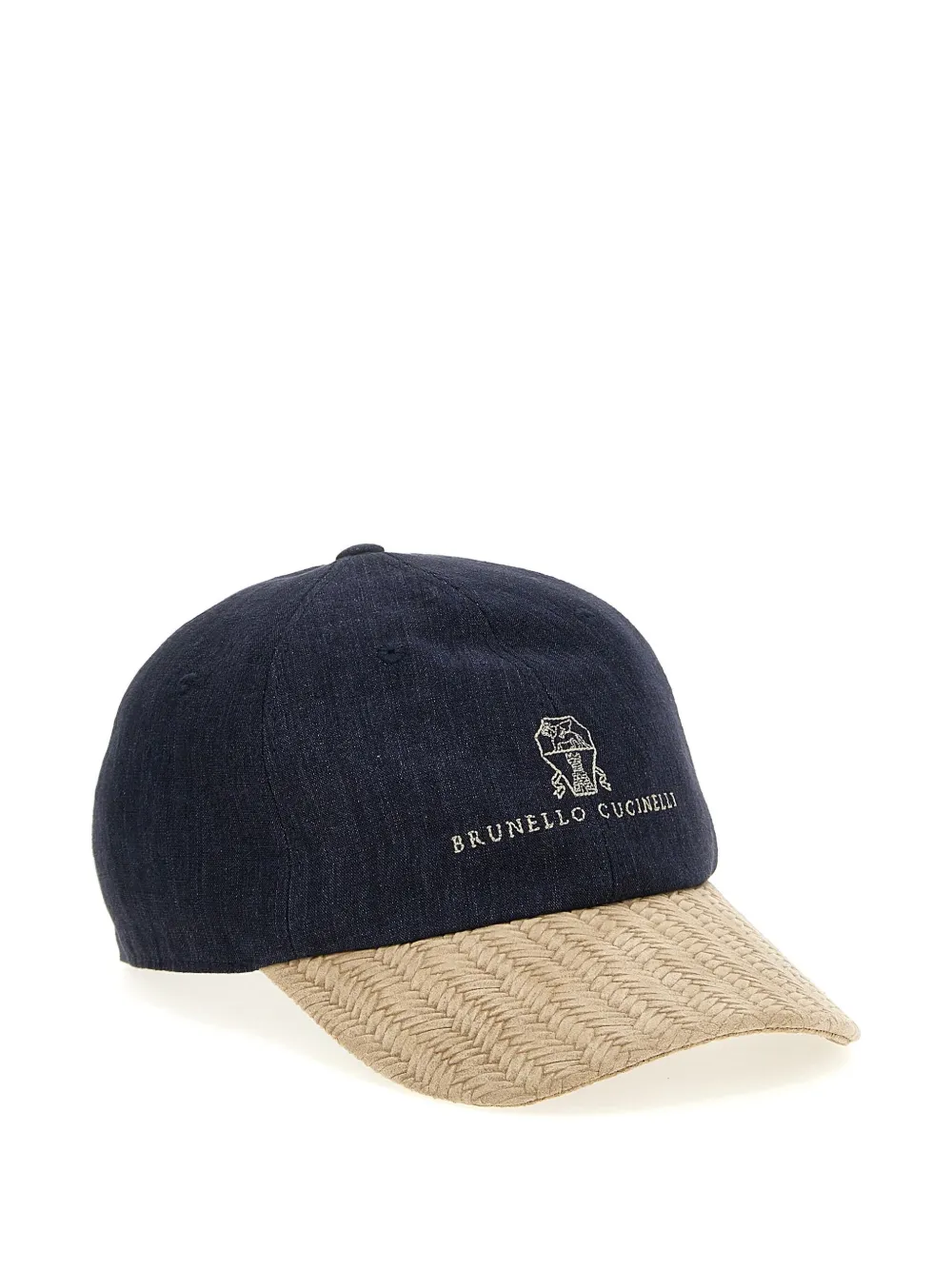 Brunello Cucinelli Honkbalpet met geborduurd logo Blauw