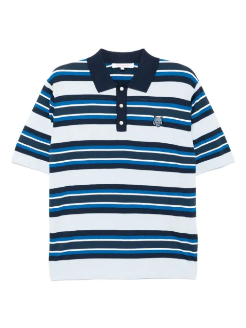 Maison Kitsuné Polo Bold Fox a righe