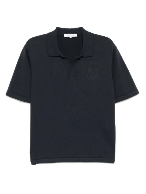 Maison Kitsuné polo en maille à broderie Bold Fox Head 