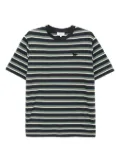 Maison Kitsuné Profile Fox patch striped comfort T-shirt - Blue