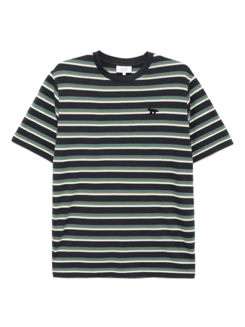 Maison Kitsuné Profile Fox patch striped comfort T-shirt