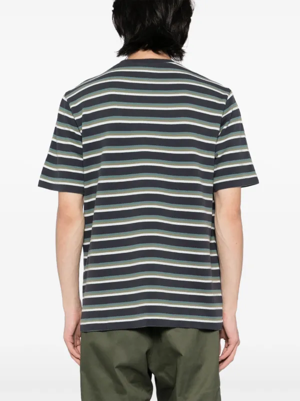 Maison Kitsuné Profile Fox Patch Striped Comfort T-shirt
