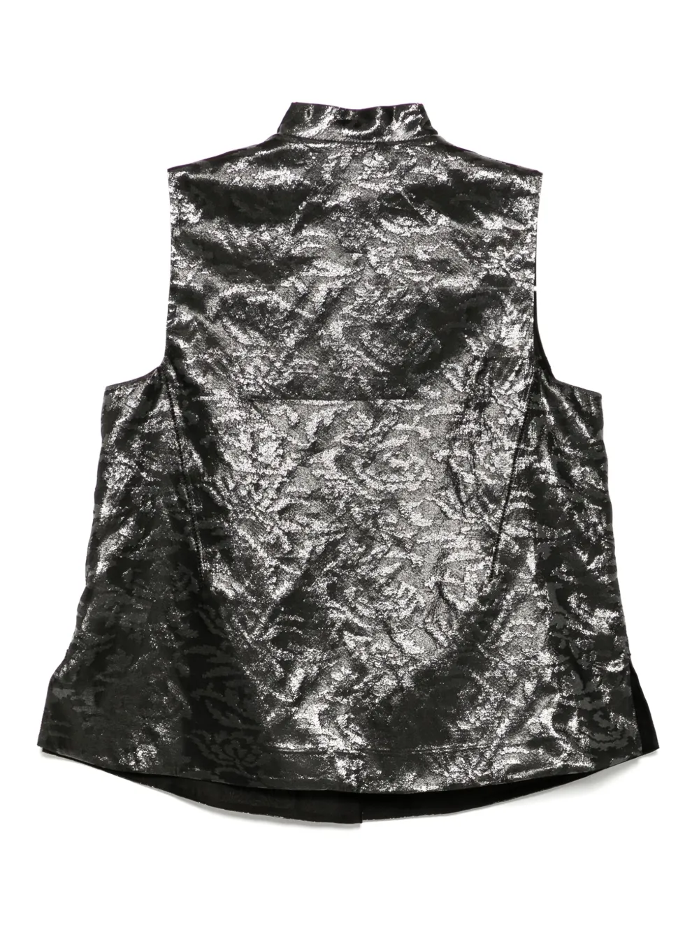 SHIATZY CHEN Top met Mandarin-kraag en jacquard Zwart