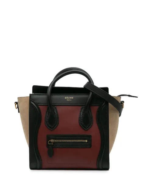 Céline Pre-Owned 2012 Nano Tricolor Leather Luggage Tote satchel
