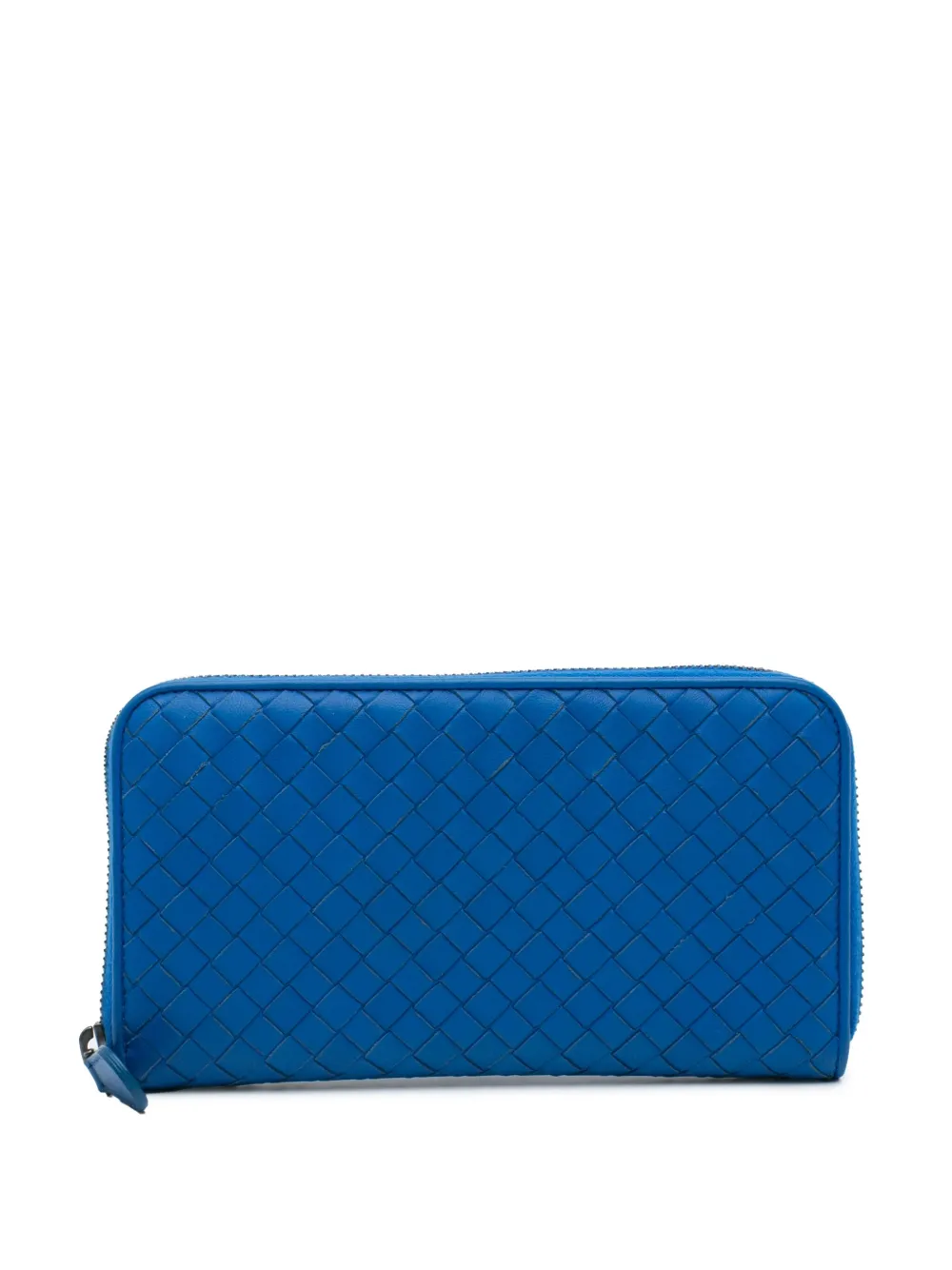2012-2024 Leather Intrecciato Zip Around Wallet long wallets