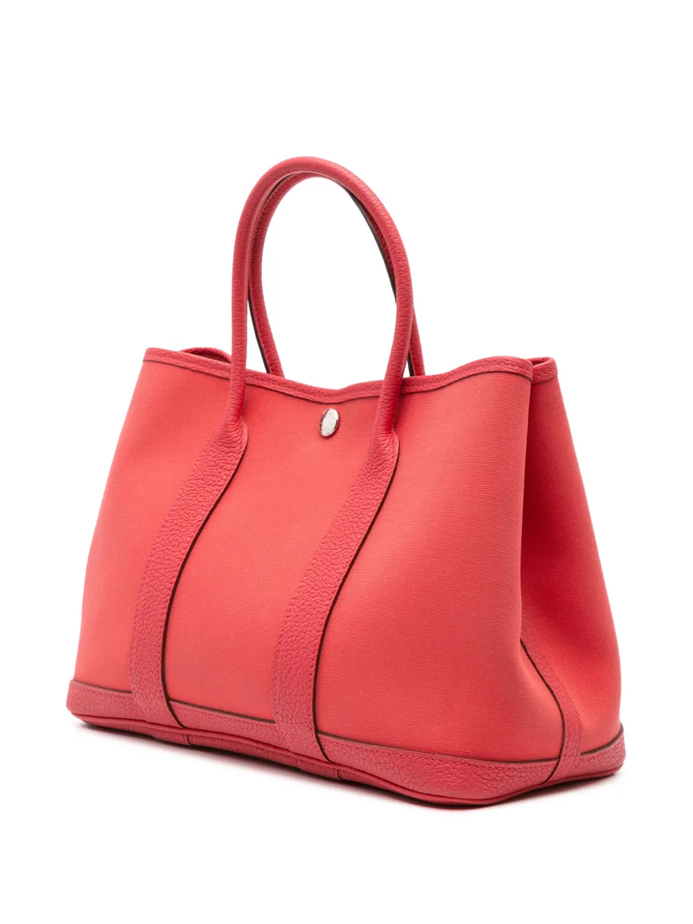 Pre-owned Hermes 2018 Toile Officier Negonda Garden Party 30 Tote Bag In Red
