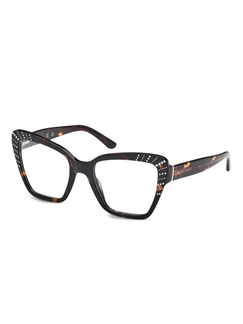 GUESS EYEWEAR デコラティブ 眼鏡フレーム - ブラウン GUESS EYEWEAR デコラティブ 眼鏡フレーム - ブラウン