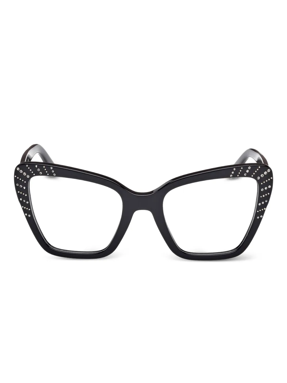 GUESS EYEWEAR キャットアイ眼鏡フレーム - ブラック GUESS EYEWEAR キャットアイ眼鏡フレーム - ブラック