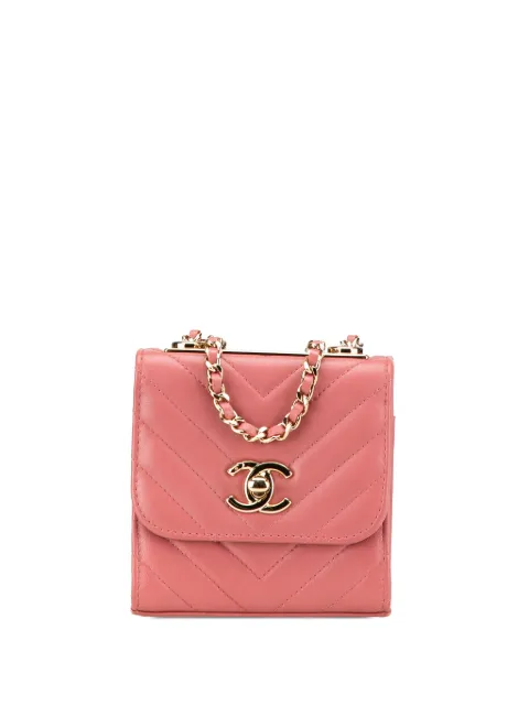 CHANEL Pre-Owned 2019 Mini Chevron Lambskin Trendy CC Chain Wallet crossbody bag