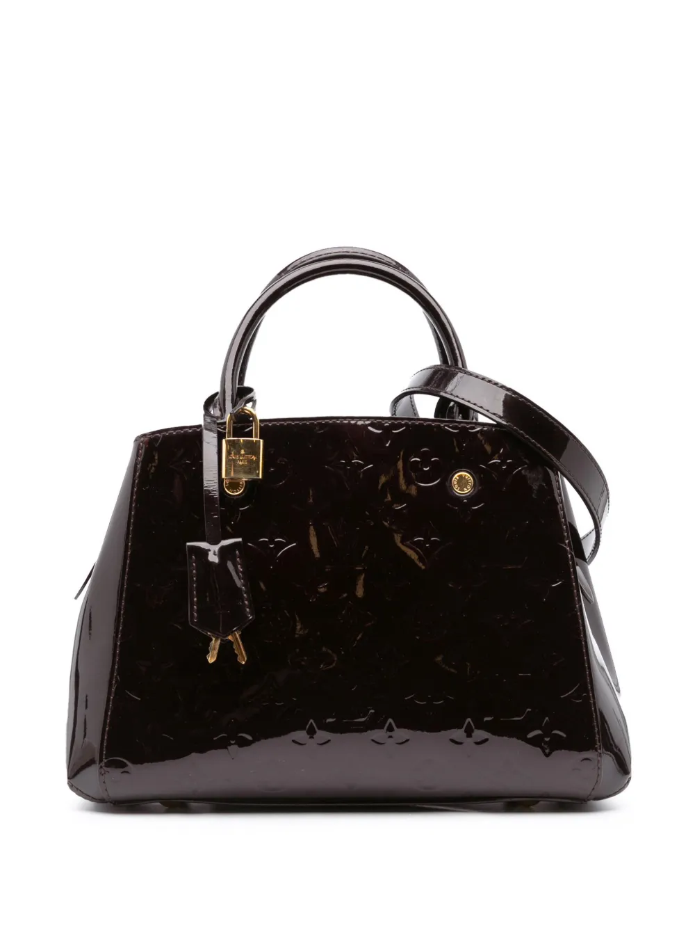Louis Vuitton Pre-Owned 2015 Monogram Vernis Montaigne BB satchel | Purple | Image 1