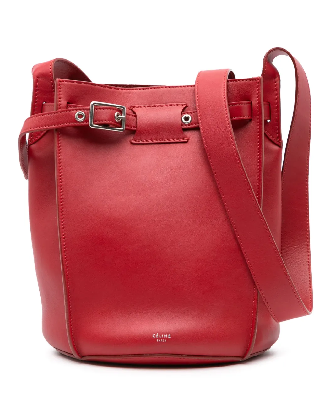 Céline Pre-Owned 2017 レザー ビッグ バッグ バケット ショルダーバッグ - レッド Céline Pre-Owned 2017 レザー ビッグ バッグ バケット ショルダーバッグ - レッド