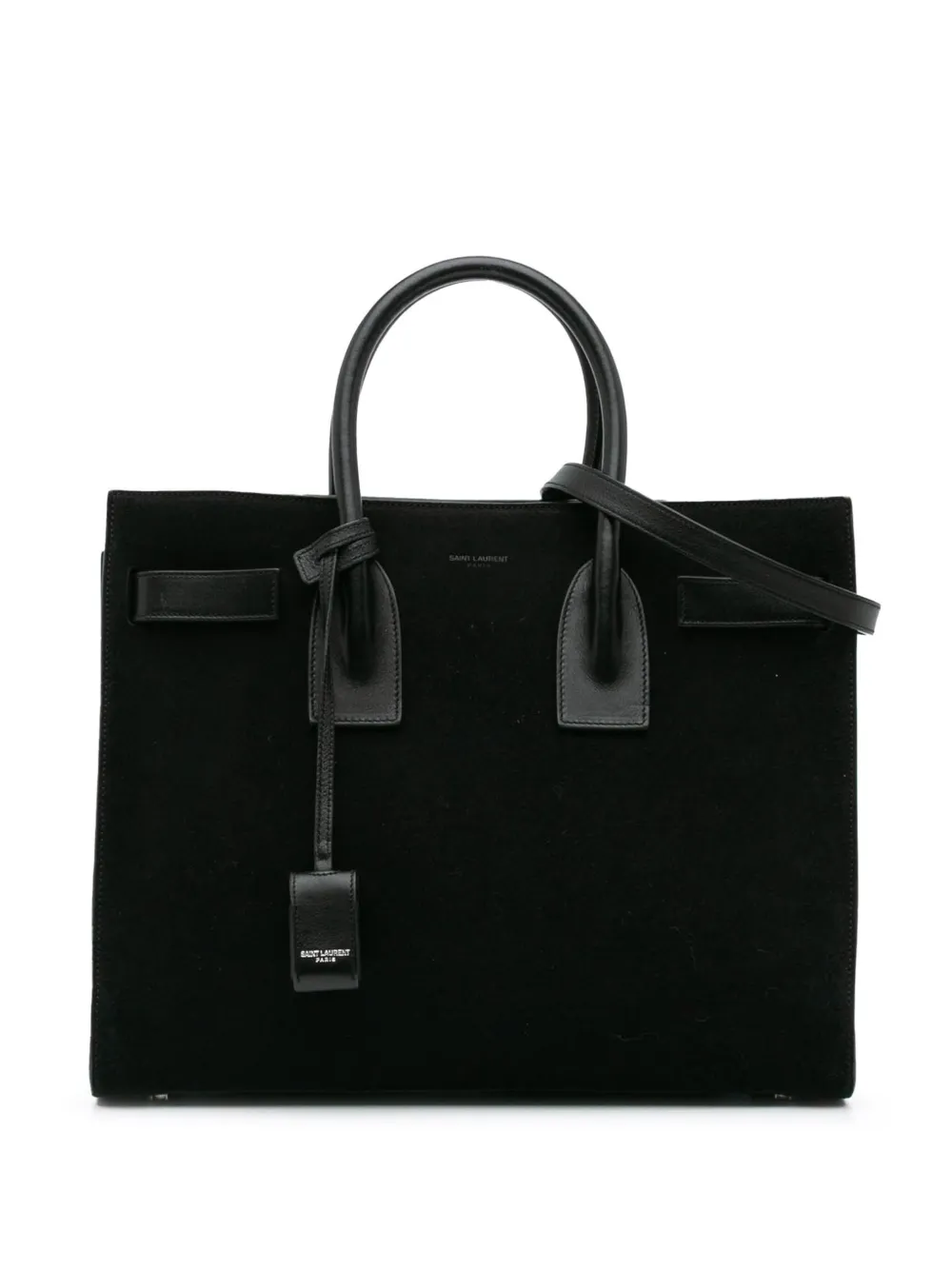 Saint Laurent Pre-Owned 2016 スモール スエード サック ド ジュール サッチェルバッグ - ブラック Saint Laurent Pre-Owned 2016 スモール スエード サック ド ジュール サッチェルバッグ - ブラック