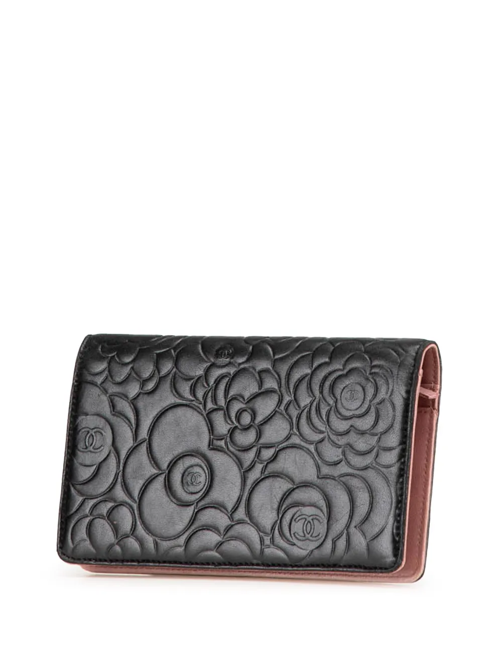 CHANEL Pre-Owned 2009 Embossed Lambskin Camellia Bifold Wallet long wallets | Image 2