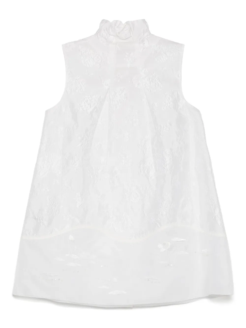 SHIATZY CHEN Jack met Mandarin-kraag en jacquard Wit