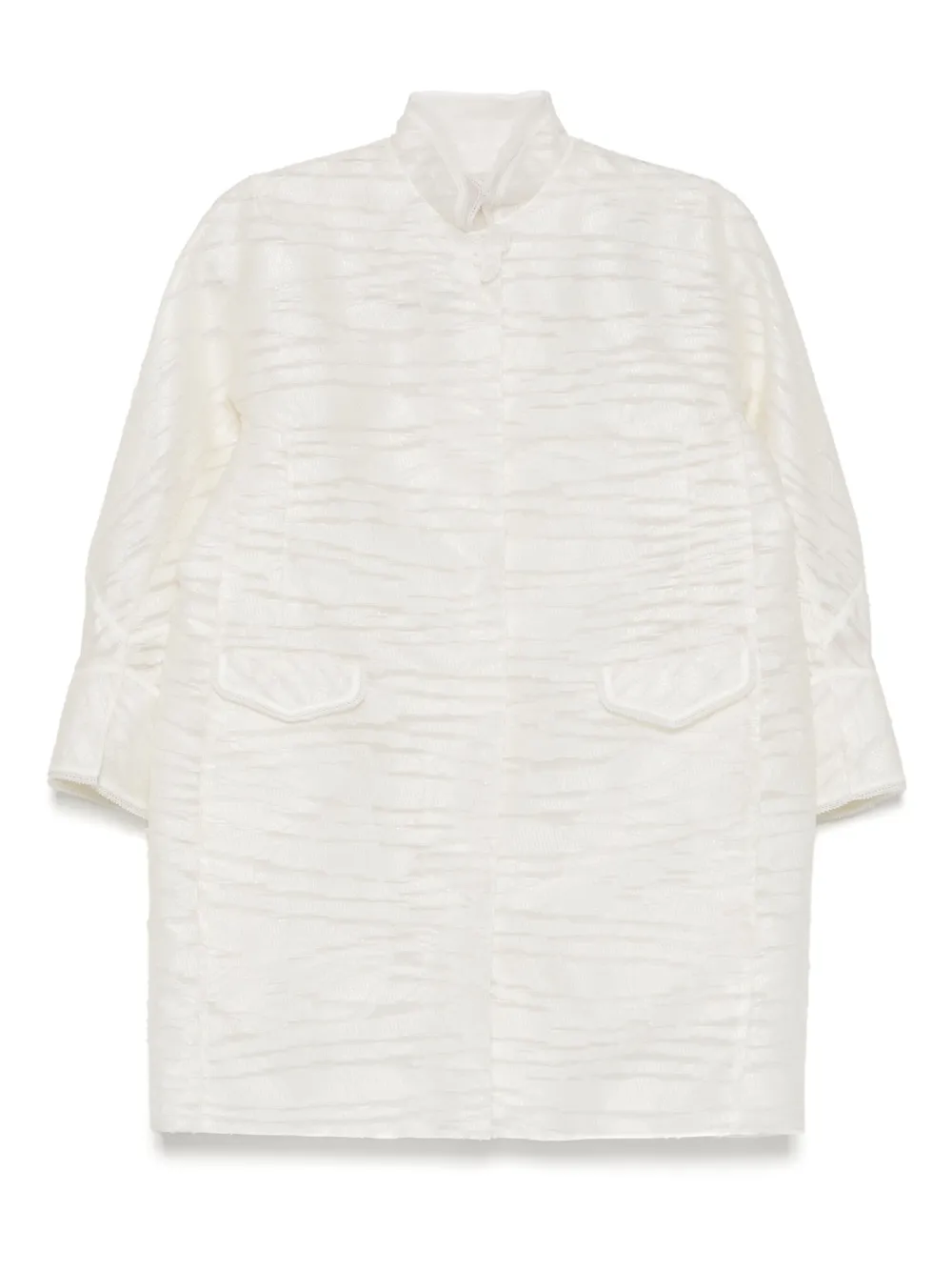 SHIATZY CHEN Jack met ronde opstaande kraag en jacquard Wit