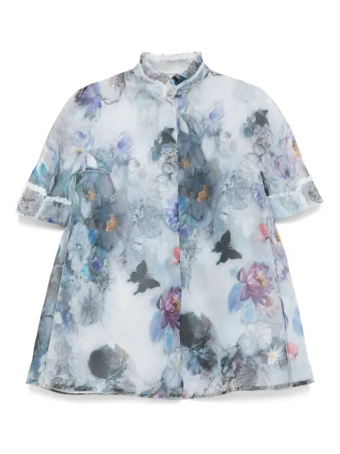 SHIATZY CHEN camisa estampada con cuello mao