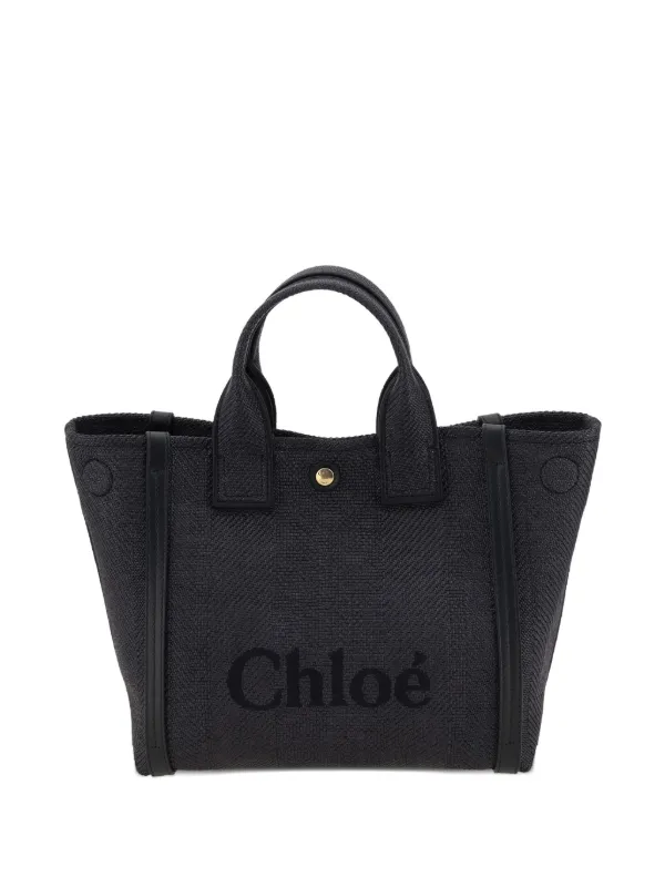 トートバッグ Chloe SMALL CHLOE' CARRY TOTE BAG Chloé Small Chloé Carry Tote Bag In Canvas in Kohl brown