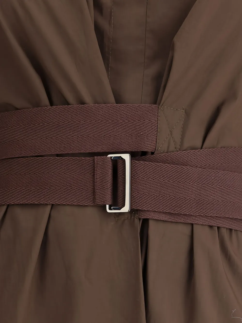 Brunello Cucinelli Midi-jurk met ceintuur Bruin